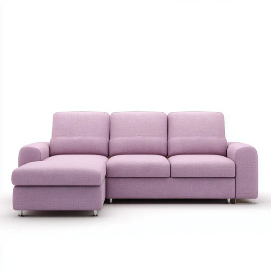 Sofa, Kanapa narożna z liliami 3-fotela ottomana 250 x 160 x 85 cm poliestrowego kształtu L