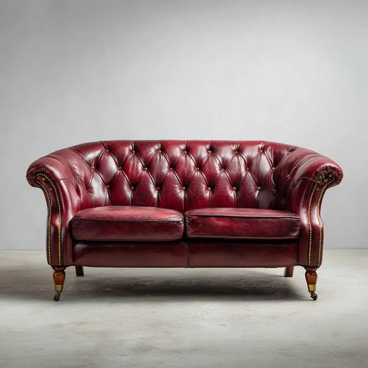 Sofa, Chesterfield 2-osobowa sofa ze skóry syntetycznej PU 170 x 90 x 78 cm